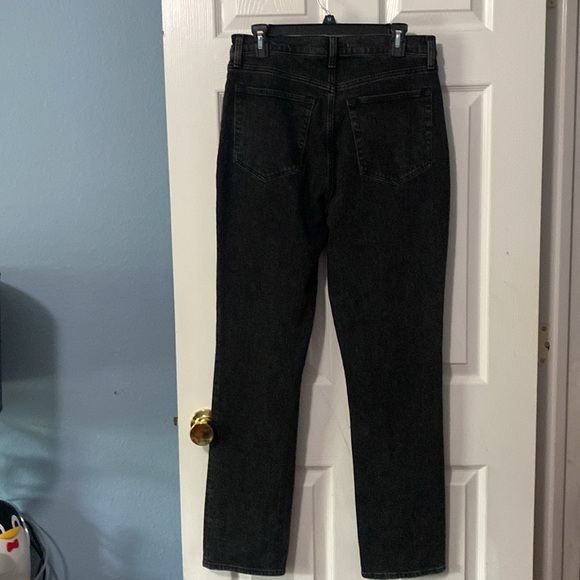 ABERCROMBIE & FITCH The '90s Slim Straight Hi-Rise Black Jeans Size32/14 ( F-17) - Picture 2 of 10